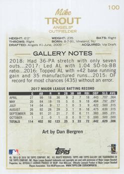 2018 Topps Gallery - Wood #100 Mike Trout Back