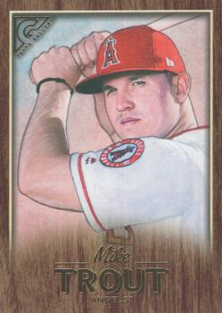 2018 Topps Gallery - Wood #100 Mike Trout Front