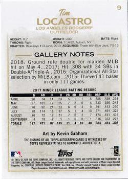 2018 Topps Gallery - Autographs #9 Tim Locastro Back