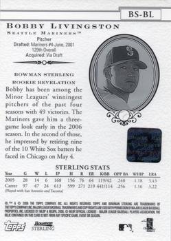 2006 Bowman Sterling #BS-BL Bobby Livingston Back