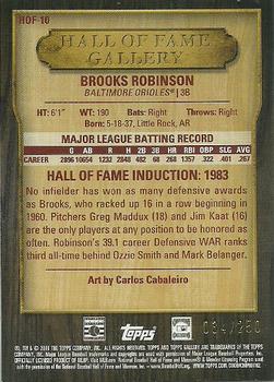 2018 Topps Gallery - Hall of Fame Gallery Green #HOF-10 Brooks Robinson Back