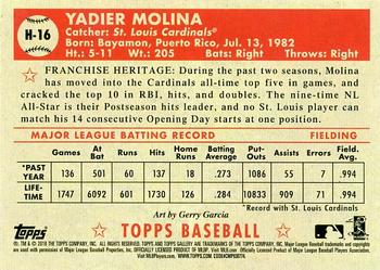 2018 Topps Gallery - Heritage #H-16 Yadier Molina Back