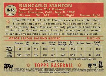 2018 Topps Gallery - Heritage #H-36 Giancarlo Stanton Back