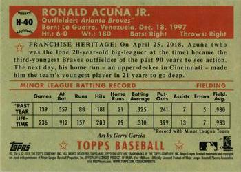 2018 Topps Gallery - Heritage #H-40 Ronald Acuña Jr. Back