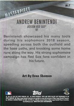 2018 Topps Gallery - Masterpiece #M-7 Andrew Benintendi Back