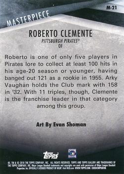 2018 Topps Gallery - Masterpiece #M-21 Roberto Clemente Back