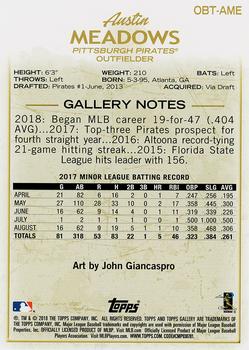 2018 Topps Gallery - Oversized Base Toppers #OBT-AME Austin Meadows Back