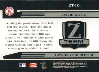 2005 Donruss Zenith - Z-Team #ZT-10 David Ortiz Back