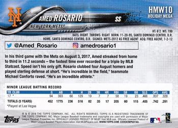 2018 Topps Holiday #HMW10 Amed Rosario Back