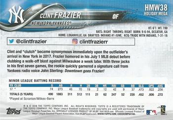 2018 Topps Holiday #HMW38 Clint Frazier Back