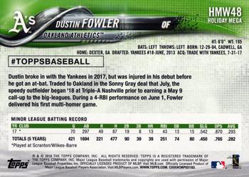 2018 Topps Holiday #HMW48 Dustin Fowler Back