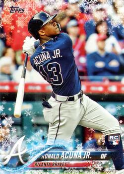 2018 Topps Holiday #HMW50 Ronald Acuña Jr. Front