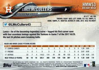 2018 Topps Holiday #HMW53 Lance McCullers Back