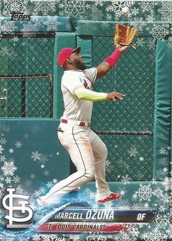 2018 Topps Holiday #HMW102 Marcell Ozuna Front