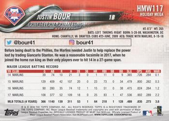 2018 Topps Holiday #HMW117 Justin Bour Back