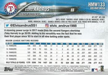 2018 Topps Holiday #HMW133 Elvis Andrus Back