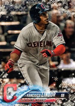 2018 Topps Holiday #HMW154 Francisco Lindor Front