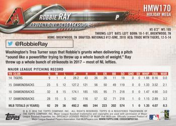 2018 Topps Holiday #HMW170 Robbie Ray Back