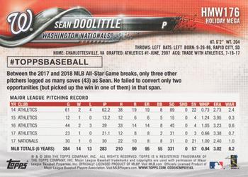 2018 Topps Holiday #HMW176 Sean Doolittle Back