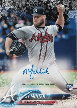 2018 Topps Holiday - Autographs Metallic Snowflake #A-AI A.J. Minter Front