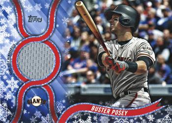 2018 Topps Holiday - Relics #R-BP Buster Posey Front
