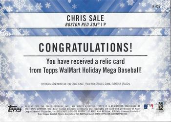 2018 Topps Holiday - Relics #R-CS Chris Sale Back