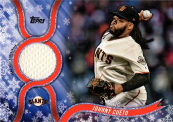 2018 Topps Holiday - Relics #R-JC Johnny Cueto Front