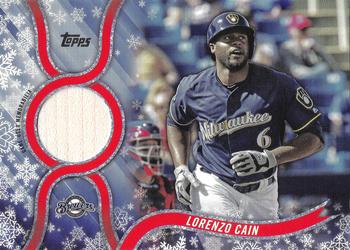 2018 Topps Holiday - Relics #R-LC Lorenzo Cain Front