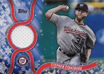 2018 Topps Holiday - Relics #R-SS Stephen Strasburg Front