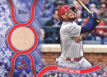 2018 Topps Holiday - Relics #R-YM Yadier Molina Front