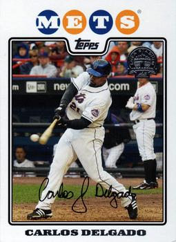2008 Topps New York Mets - Last Year at Shea Stamp #NYM12 Carlos Delgado Front
