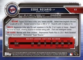 2019 Bowman #63 Eddie Rosario Back