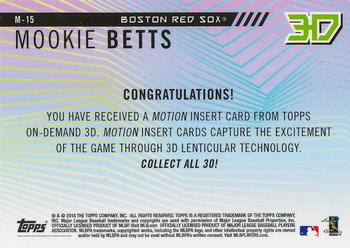 2018 Topps On-Demand 3D - Motion #M-15 Mookie Betts Back