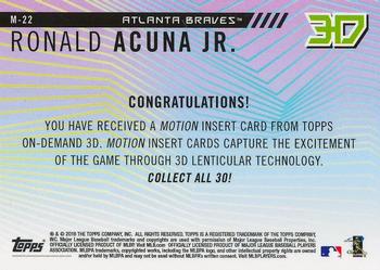 2018 Topps On-Demand 3D - Motion #M-22 Ronald Acuna Jr. Back