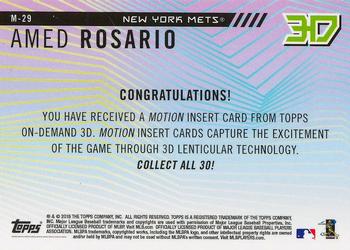 2018 Topps On-Demand 3D - Motion #M-29 Amed Rosario Back