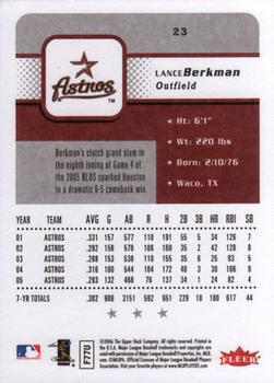 2006 Fleer #23 Lance Berkman Back