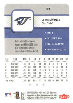 2006 Fleer #54 Vernon Wells Back