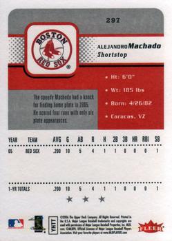 2006 Fleer #297 Alejandro Machado Back