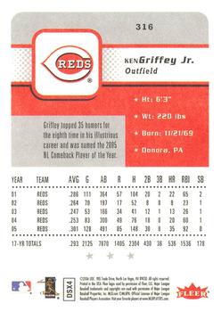 2006 Fleer #316 Ken Griffey Jr. Back