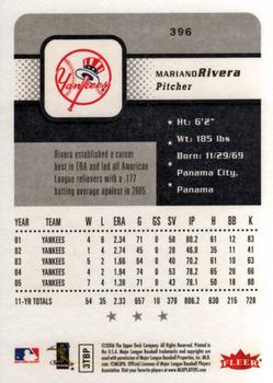 2006 Fleer #396 Mariano Rivera Back