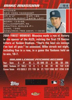 2005 Finest - X-Fractors Green #94 Mike Mussina Back