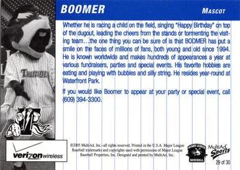2005 MultiAd Trenton Thunder #29 Boomer Back