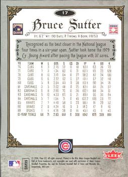 2006 Fleer Greats of the Game #17 Bruce Sutter Back
