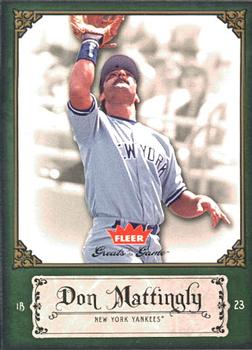 2006 Fleer Greats of the Game #28 Don Mattingly Front