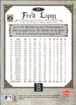 2006 Fleer Greats of the Game #37 Fred Lynn Back