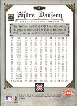2006 Fleer Greats of the Game #3 Andre Dawson Back