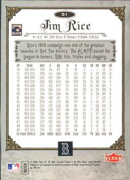 2006 Fleer Greats of the Game #51 Jim Rice Back