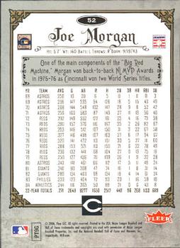 2006 Fleer Greats of the Game #52 Joe Morgan Back