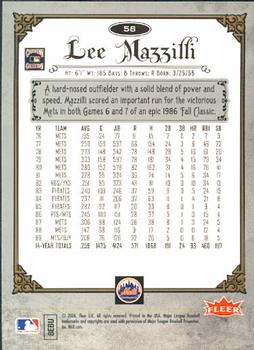 2006 Fleer Greats of the Game #58 Lee Mazzilli Back
