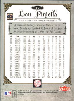 2006 Fleer Greats of the Game #60 Lou Piniella Back